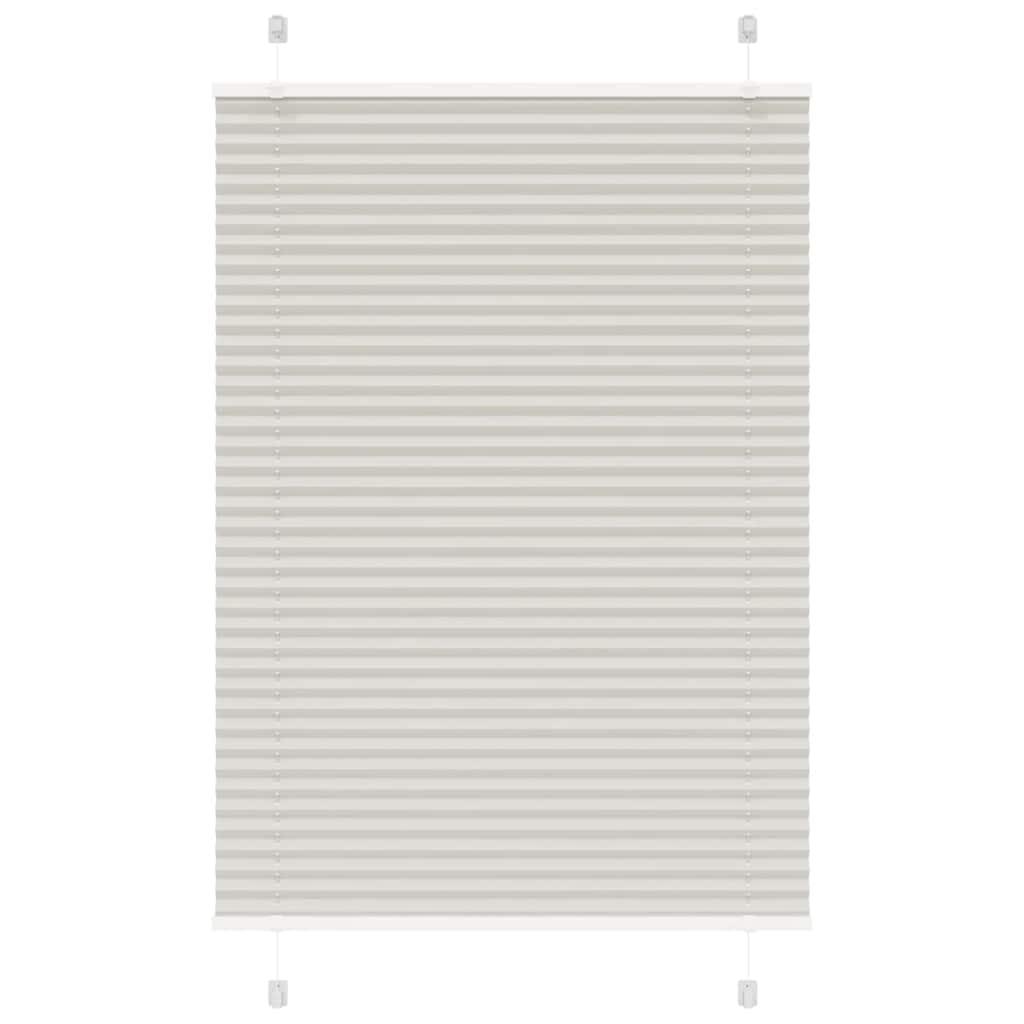 Plisségardin Stofbredde 54,4 Cm Polyester Lysegrå - 90 x 100 cm