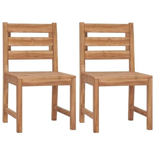 Havestole 2 stk. massivt teaktræ