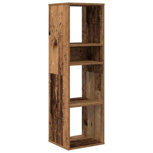Bogreol 34x31x112 cm konstrueret træ antikt træ