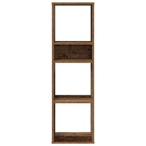 Bogreol 34x31x112 cm konstrueret træ antikt træ