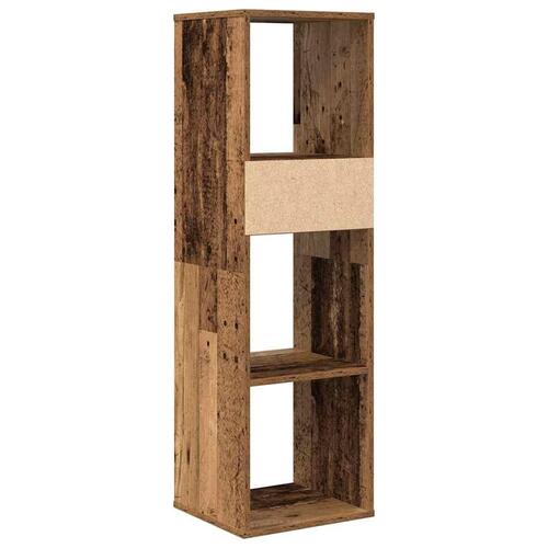 Bogreol 34x31x112 cm konstrueret træ antikt træ