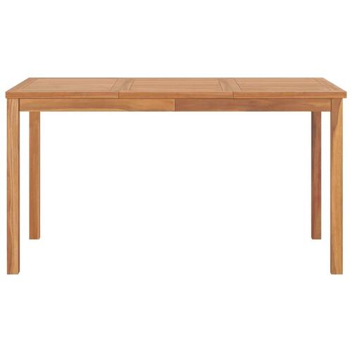 Havebord 140x80x77 cm massivt teaktræ