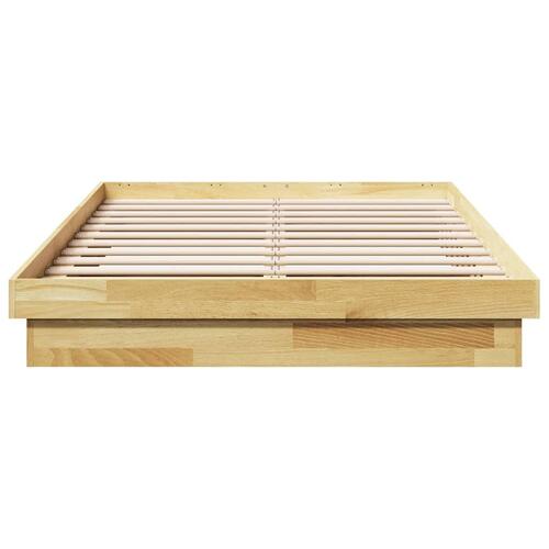 Sengeramme uden madras 120x190 cm Massivt træ Eg