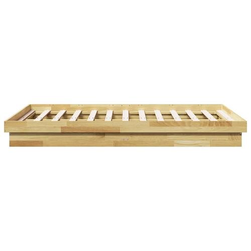 Sengeramme uden madras 120x190 cm Massivt træ Eg