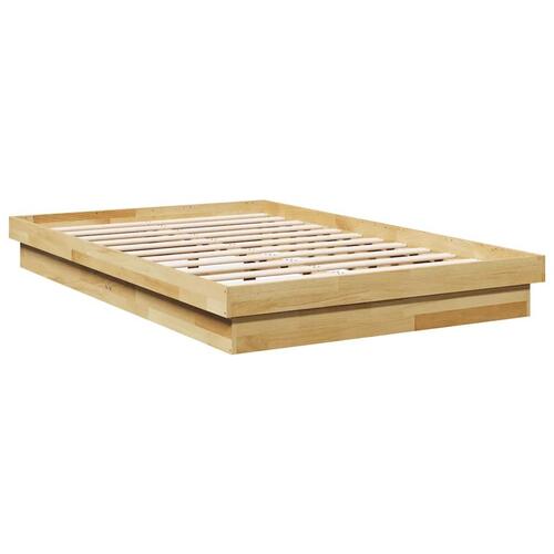 Sengeramme uden madras 120x190 cm Massivt træ Eg
