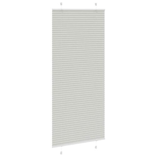 Plisségardin Lysegrå 85x200 cm Stofbredde 84,4 cm Polyester