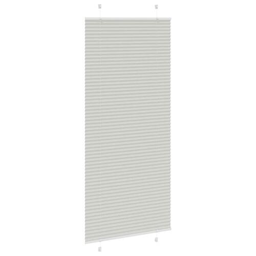 Plisségardin Lysegrå 85x200 cm Stofbredde 84,4 cm Polyester