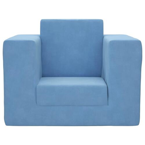 Sofaseng til børn blødt plys blå