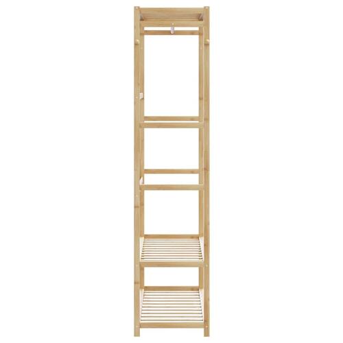 Tøjstativ med hylder 110x40x175 cm bambus