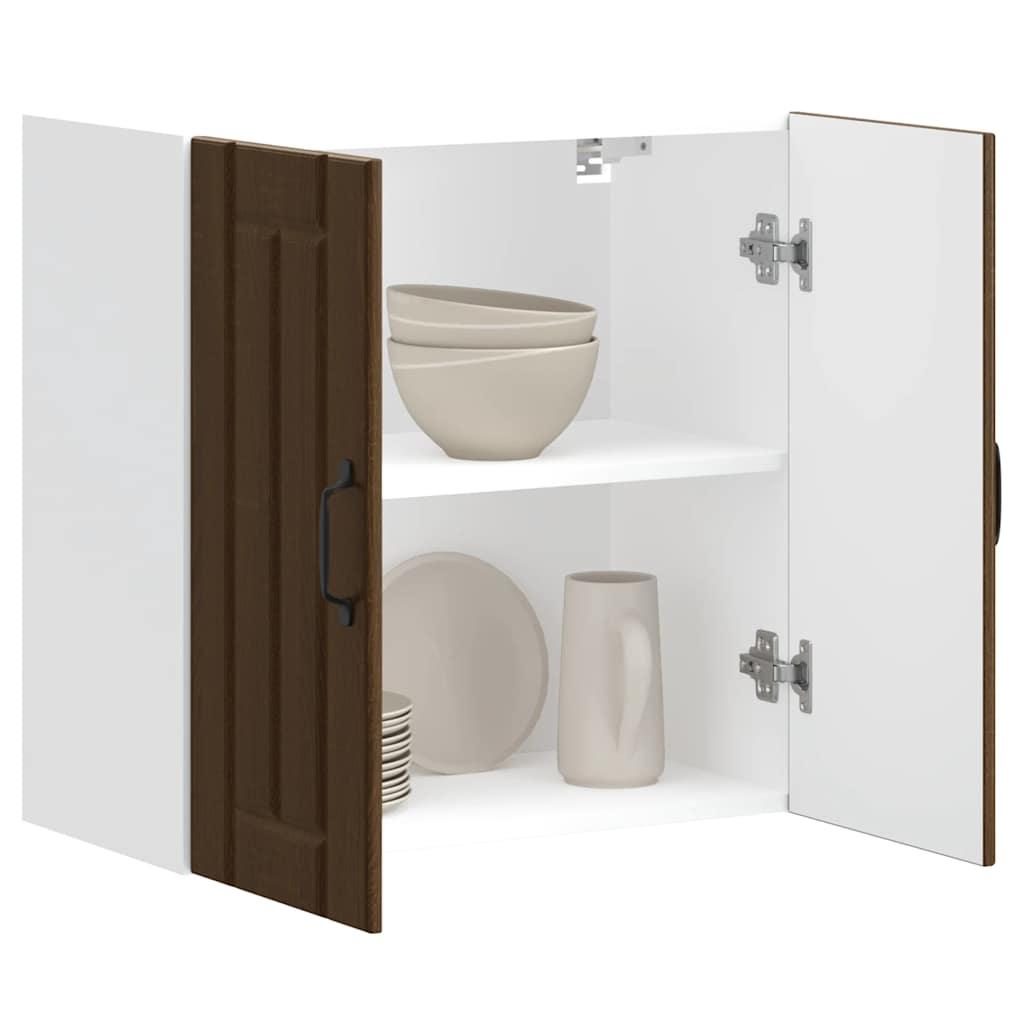 Køkkenvægskab Lucca brun egetræsfarve konstrueret træ