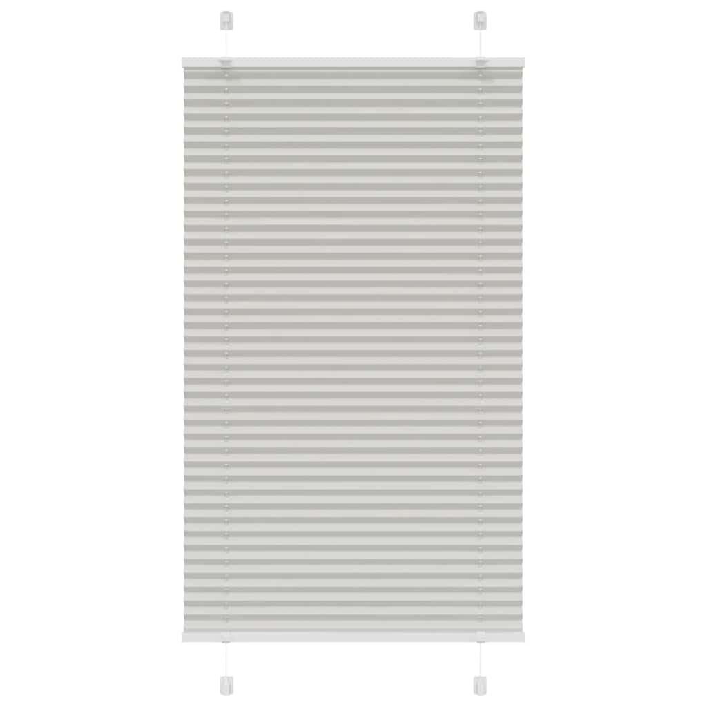 Plisségardin Stofbredde 54,4 Cm Polyester Lysegrå - 80 x 100 cm