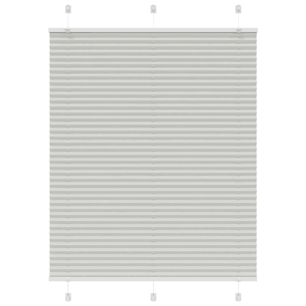 Plisségardin Stofbredde 54,4 Cm Polyester Lysegrå - 110 x 100 cm