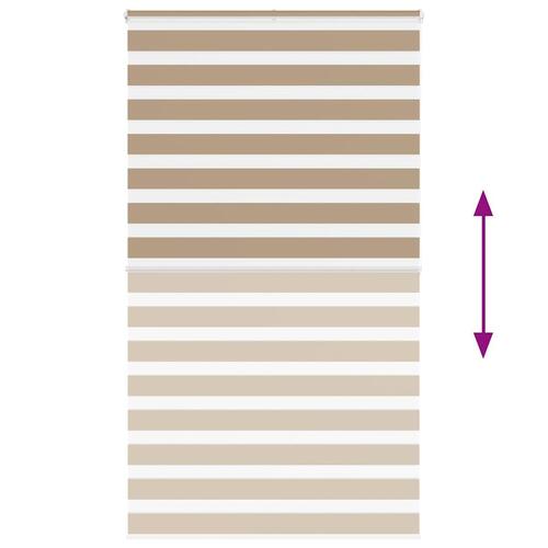 Zebragardin sandbrun 120x200 cm stofbredde 115,9 cm polyester