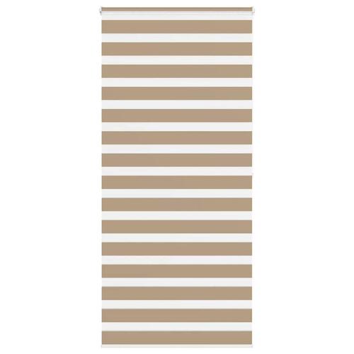 Zebragardin sandbrun 110x200 cm stofbredde 105,9 cm polyester