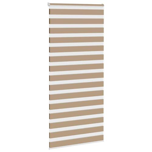 Zebragardin sandbrun 110x200 cm stofbredde 105,9 cm polyester