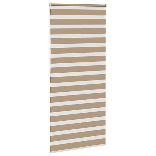 Zebragardin sandbrun 110x200 cm stofbredde 105,9 cm polyester