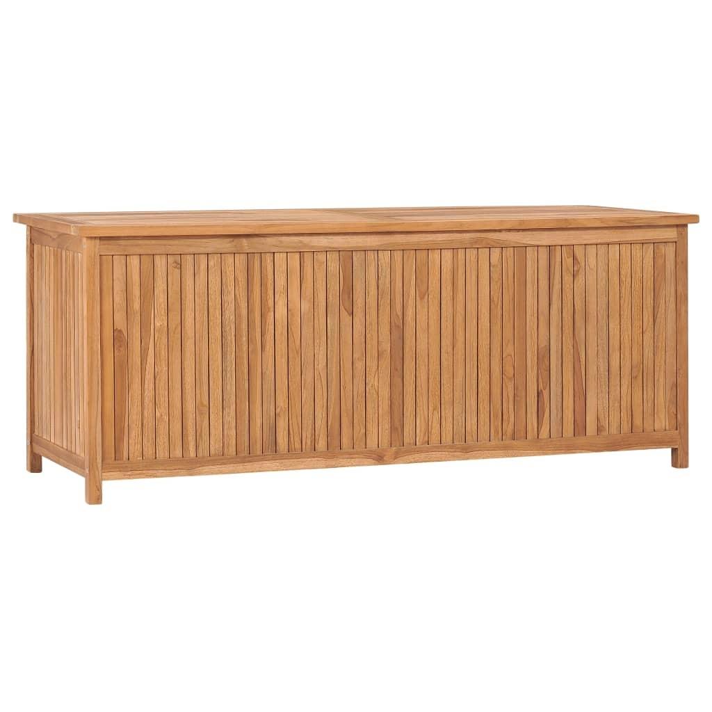 Opbevaringskasse til haven 150x50x58 cm massivt teaktræ