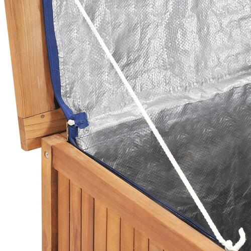Opbevaringskasse til haven 150x50x58 cm massivt teaktræ