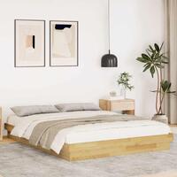Sengeramme uden madras 150x200 cm Massivt træ Eg