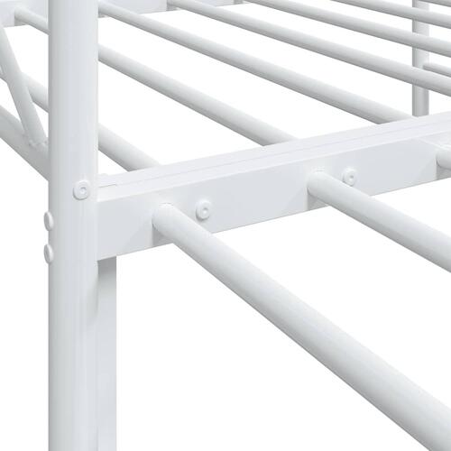 Daybed med udtræk uden madras 90x200 cm stål hvid