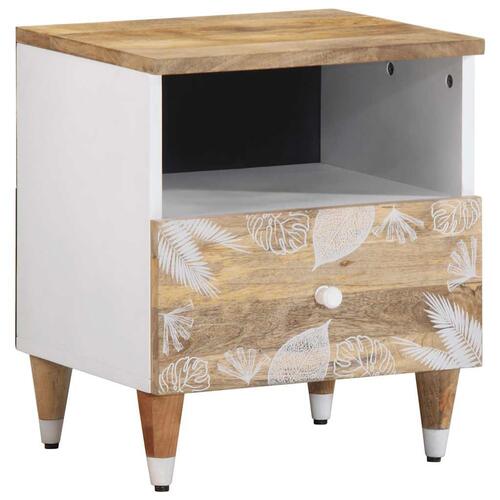 Sengeborde 2 stk. 40x33x46 cm massivt mangotræ