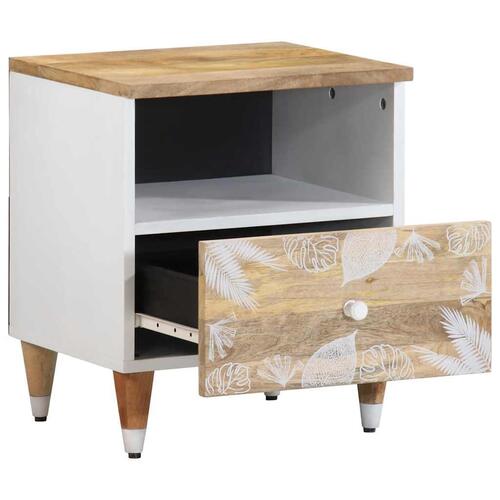 Sengeborde 2 stk. 40x33x46 cm massivt mangotræ