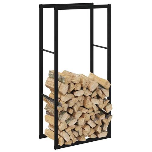 Brændestativ 55x30x116 cm stål sort