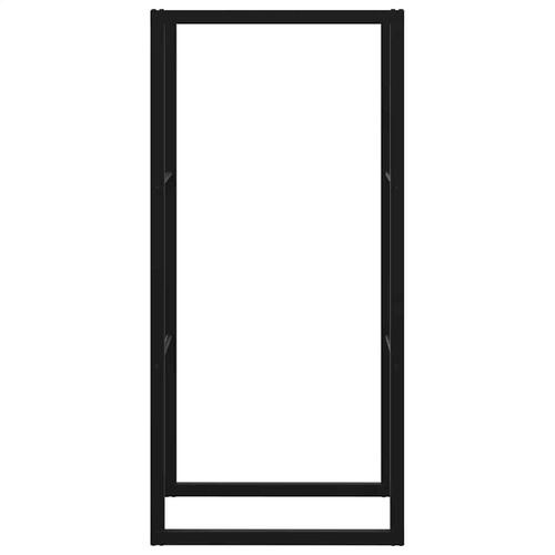 Brændestativ 55x30x116 cm stål sort