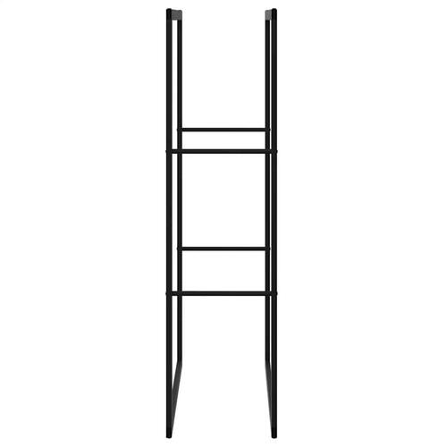 Brændestativ 55x30x116 cm stål sort