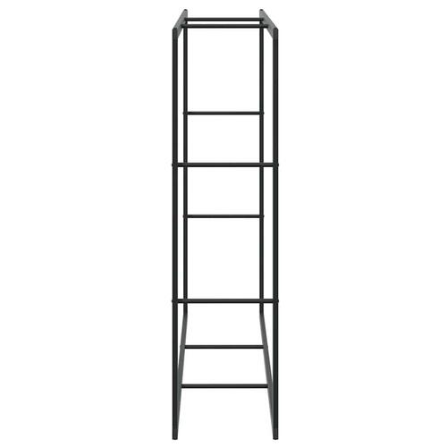 Brændestativ 110x30x116 cm stål sort