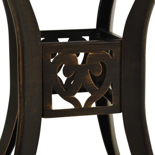 Havebord 78x78x72 cm støbt aluminium bronzefarvet