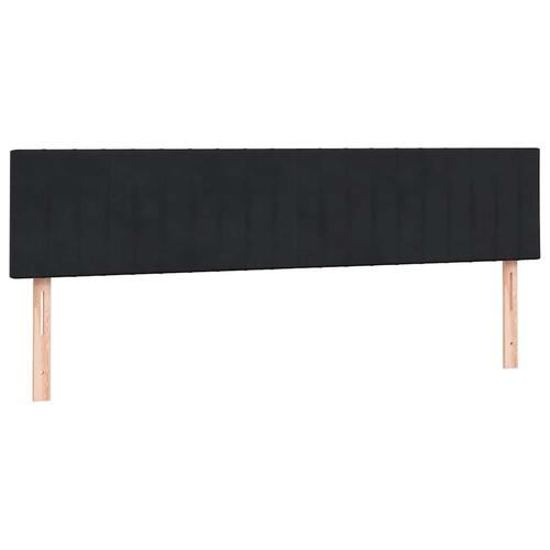 Kontinentalseng med madras 180x210 cm fløjl sort