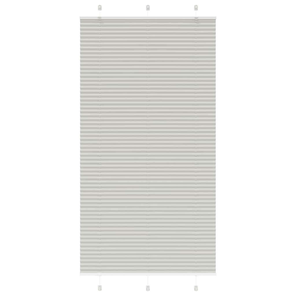 Plisségardin Stofbredde 54,4 Cm Polyester Lysegrå - 105 x 200 cm
