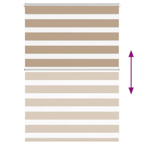 Zebragardin sandbrun 105x100 cm stofbredde 100,9 cm polyester