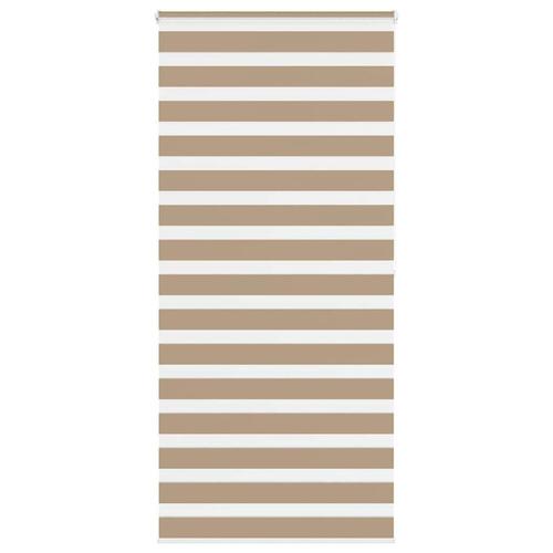 Zebragardin sandbrun 115x200 cm stofbredde 110,9 cm polyester