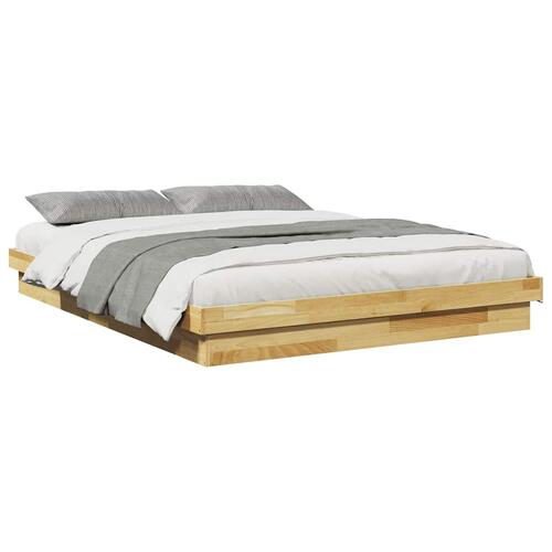 Sengeramme uden madras 160x200 cm Massivtræ Eg