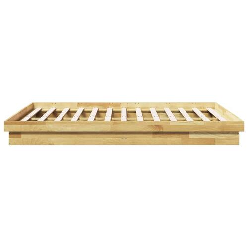 Sengeramme uden madras 160x200 cm Massivtræ Eg