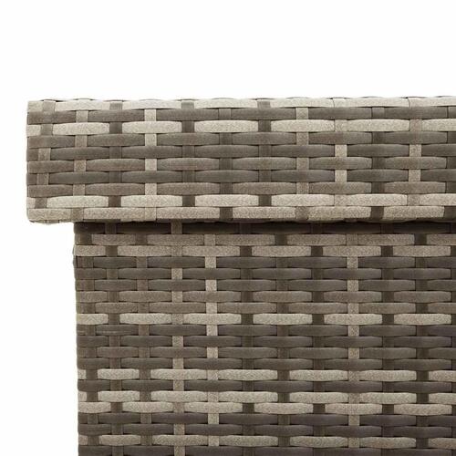 Opbevaringsboks med hjul 160x55x75 cm polyrattan grå