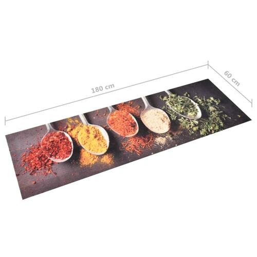 Vaskbar køkkenmåtte 60x180 cm skeer
