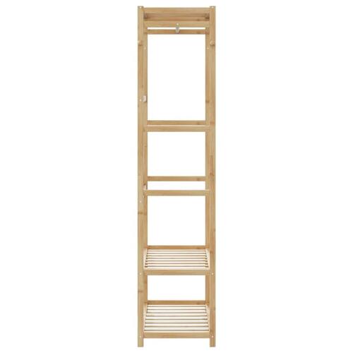 Tøjstativ med hylder 80x40x175 cm bambus