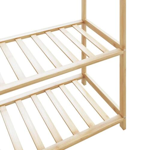 Tøjstativ med hylder 80x40x175 cm bambus