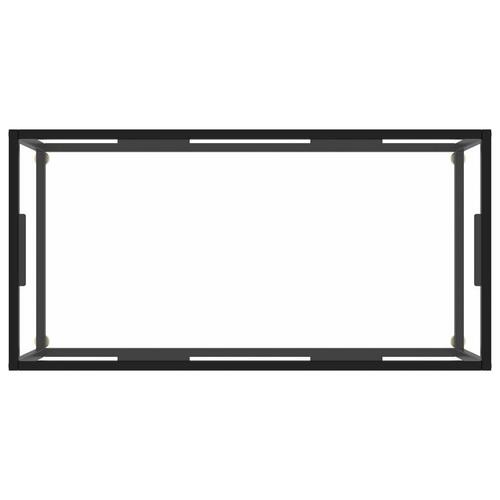 Sofabord 100x50x35 cm hærdet glas sort