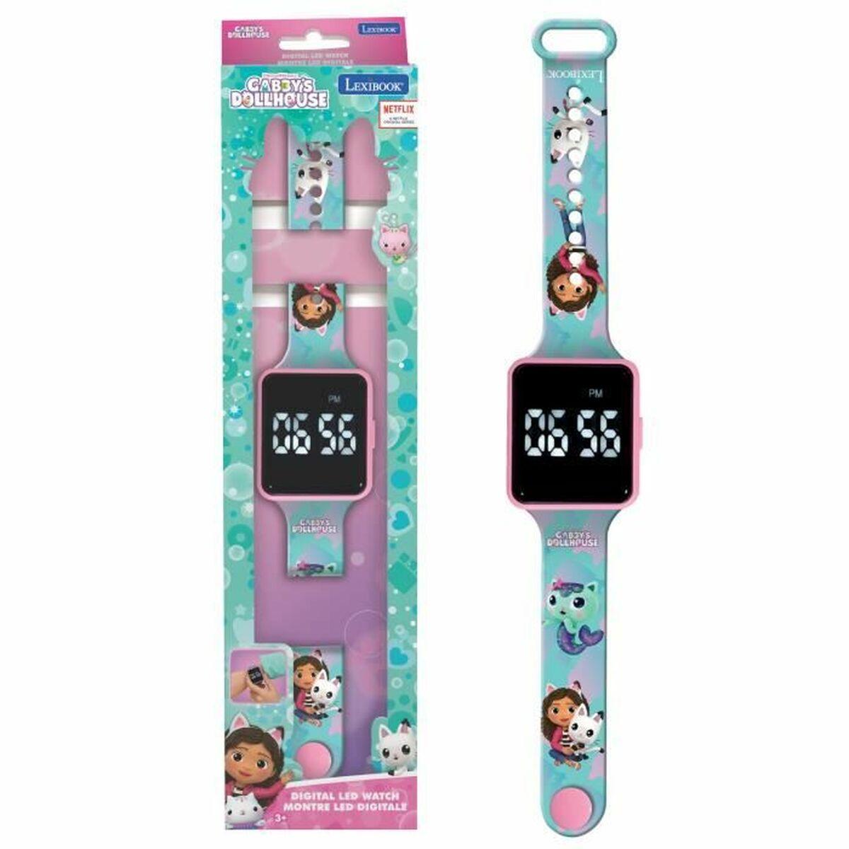 Lexibook Smartwatch til børn - digitalt LED ur med Gabby’s Dollhouse design