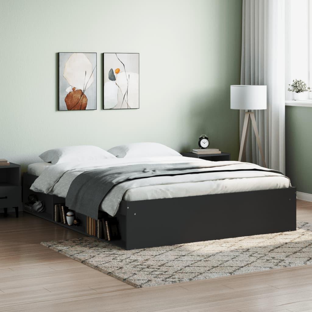 Sengeramme 140x190 cm sort