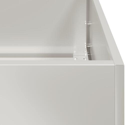 Plantekasse 80x80x30 cm rustfrit stål