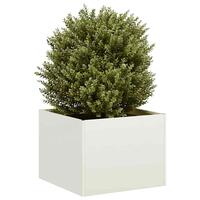Plantekasse 40x40x30 cm stål hvid