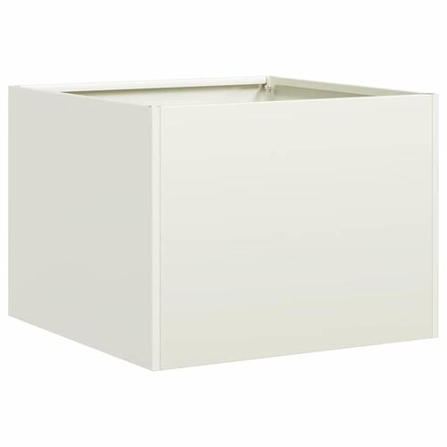 Plantekasse 40x40x30 cm stål hvid