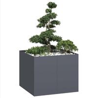 Plantekasse 100x100x80 cm stål antracitgrå