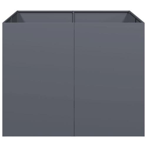Plantekasse 100x100x80 cm stål antracitgrå