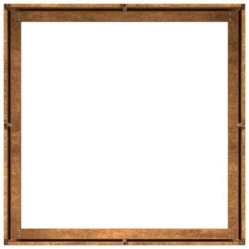 Plantekasse rustfarvet 80x80x30 cm forvitringsstål